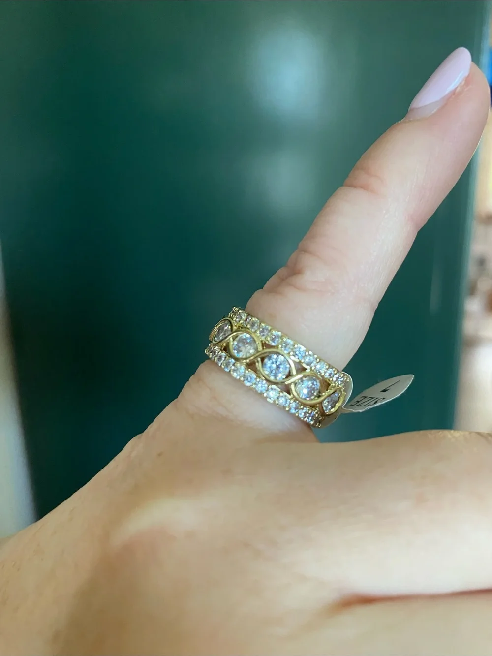 18k Brazilian Gold Filled CZ Eternity Ring
